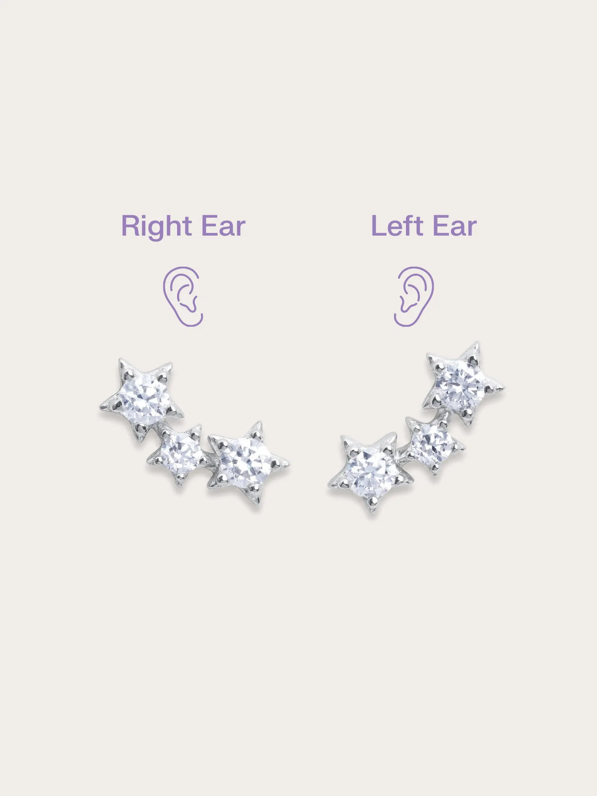 Shooting Star Flatback Earring
