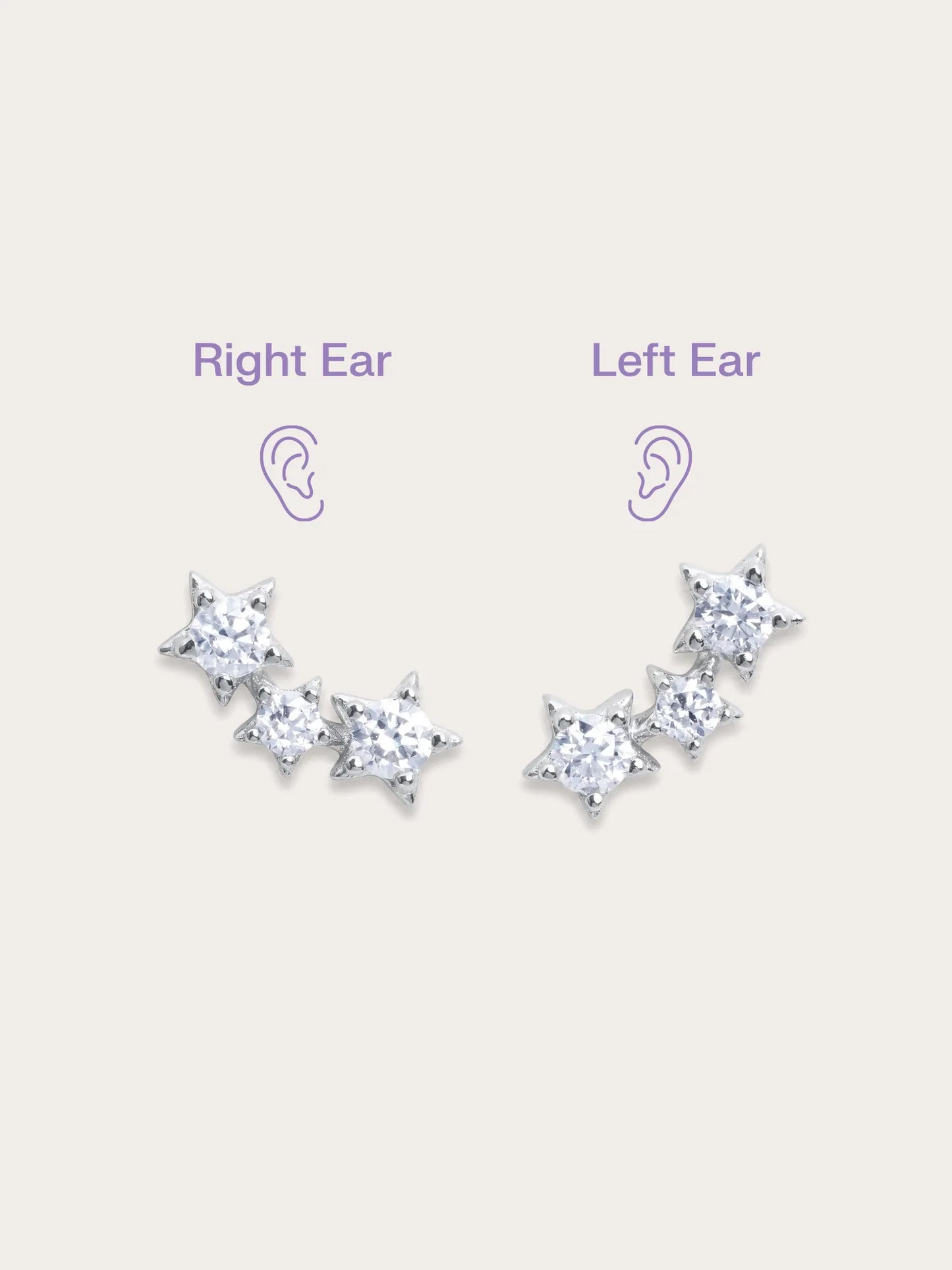 Shooting Star Flatback Earring