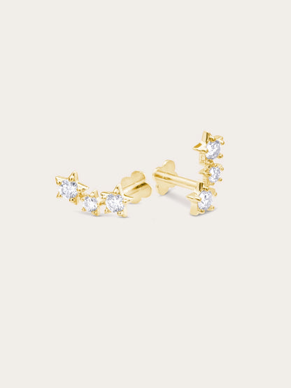 Shooting Star Flatback Earring
