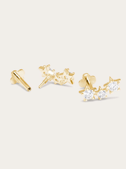 Shooting Star Flatback Earring