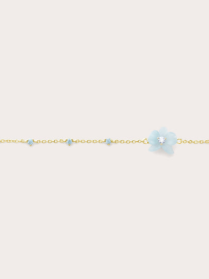 Sky Blue Orchid Bracelet Kyanite S925 Silver Rhodium (3) – Mondays Made Flower & Birthstone Jewelry Singapore