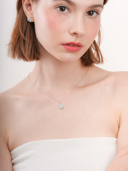 Sky Blue Orchid Necklace S925 Silver Rhodium (2) – Mondays Made Flower & Birthstone Jewelry Singapore