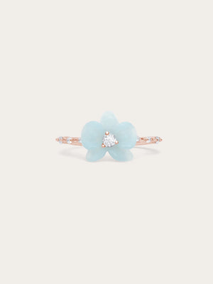 Sky Blue Orchid Ring