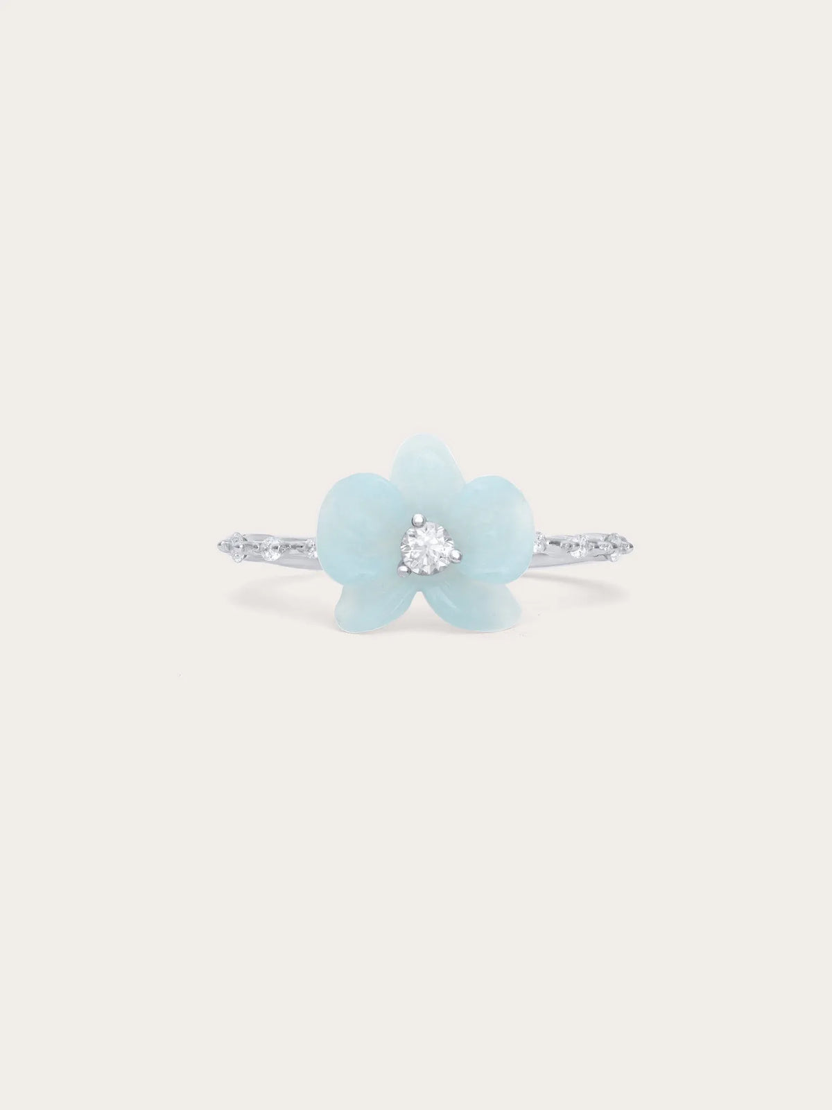 Sky Blue Orchid Ring