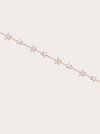 Sky Fullof Stars Bracelet 18K Rose Gold Mois – Mondays Made Flower & Birthstone Jewelry Singapore