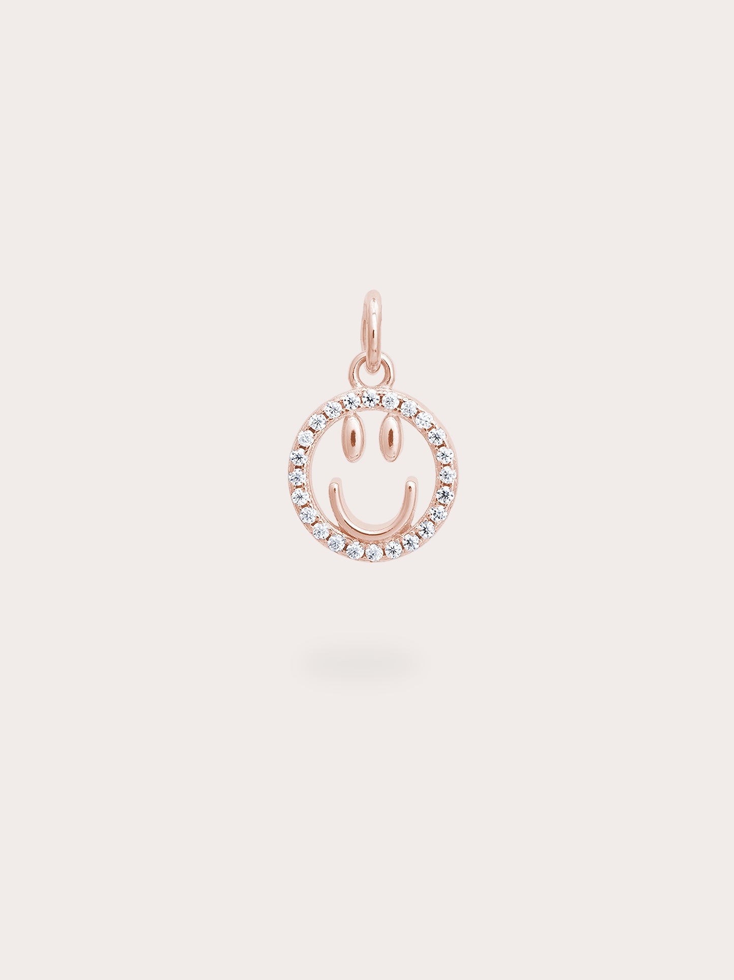 Smiley Face Charm - Reversible Enamel Moissanite