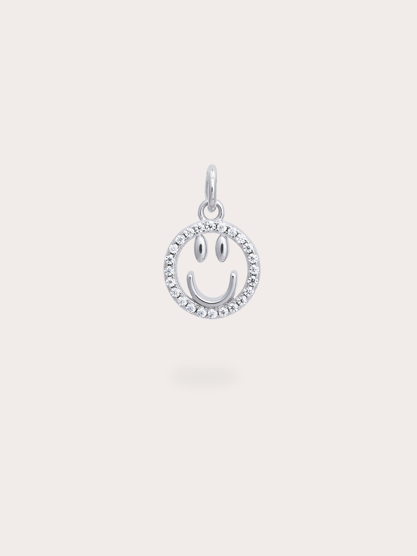 Smiley Face Charm - Reversible Enamel Moissanite