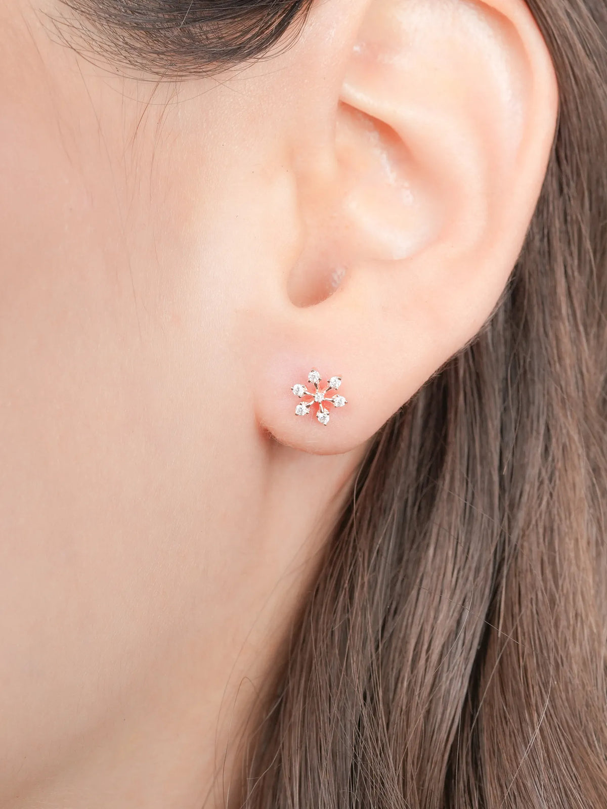 Snowflake Flatback Earring