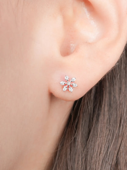 Snowflake Flatback Earring