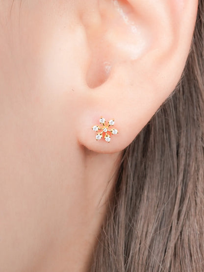 Snowflake Flatback Earring