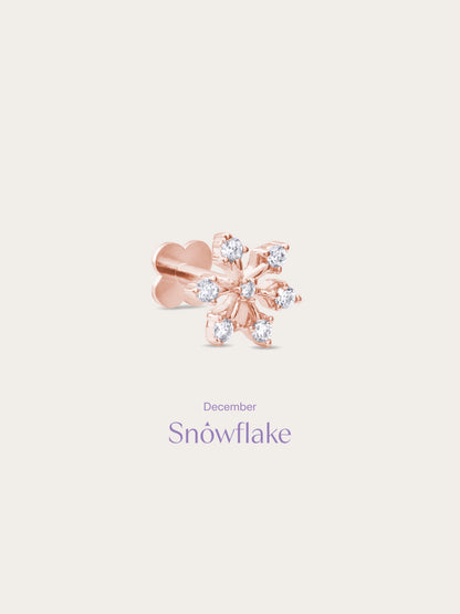 Snowflake Flatback Earring