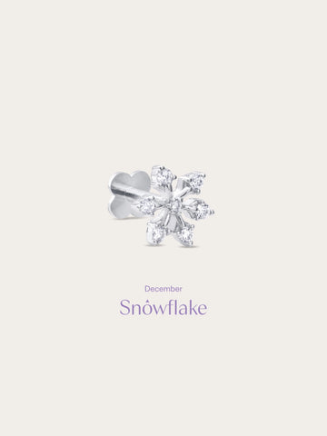 Snowflake Flatback Earring