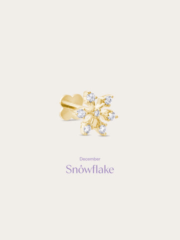 Snowflake Flatback Earring