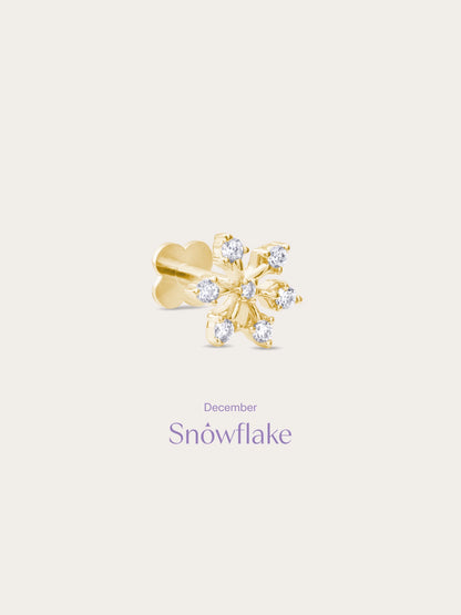 Snowflake Flatback Earring