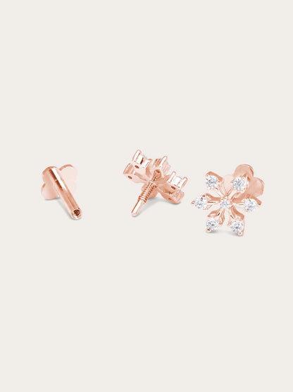 Snowflake Flatback Earring