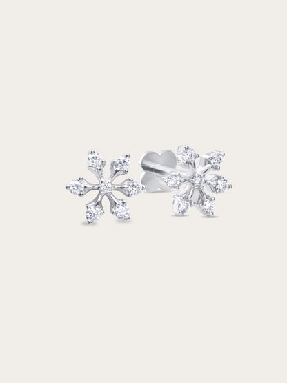 Snowflake Flatback Earring