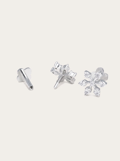 Snowflake Flatback Earring