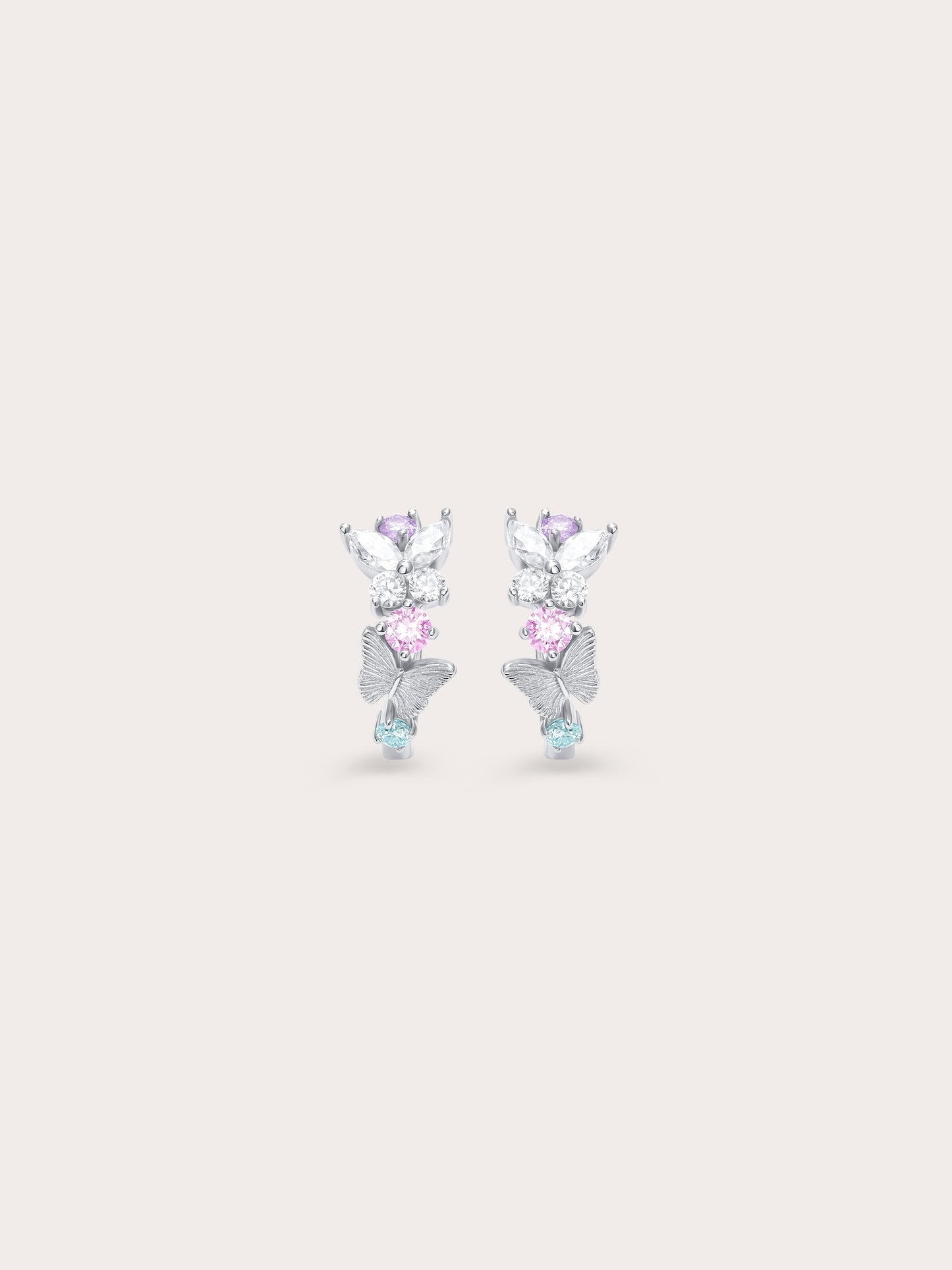 Soft Flutter Butterfly Huggie Earrings