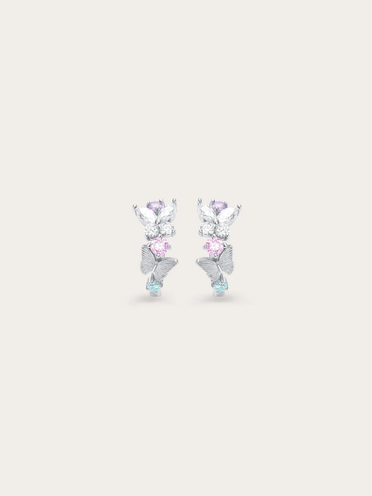 Soft Flutter Butterfly Huggie Earrings