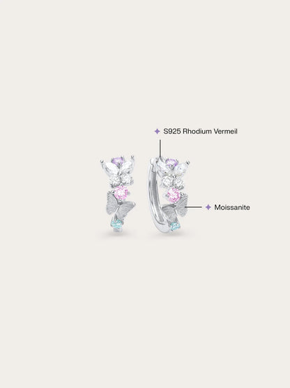 Soft Flutter Butterfly Huggie Earrings