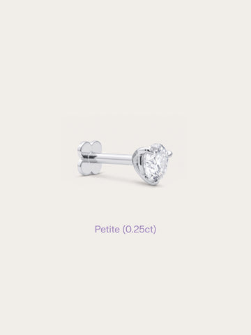 Solitaire Moissanite Flatback Earring (0.25ct)