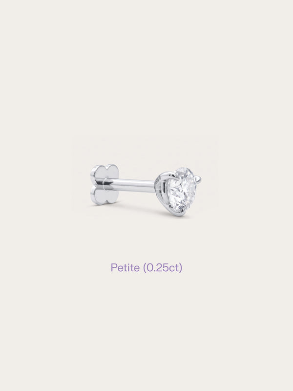 Solitaire Moissanite Flatback Earring (0.25ct)