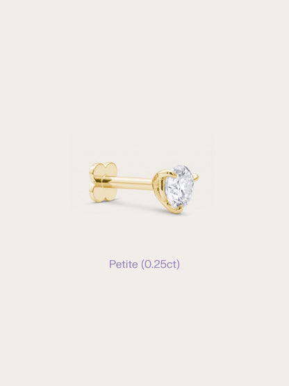 Solitaire Moissanite Flatback Earring (0.25ct)