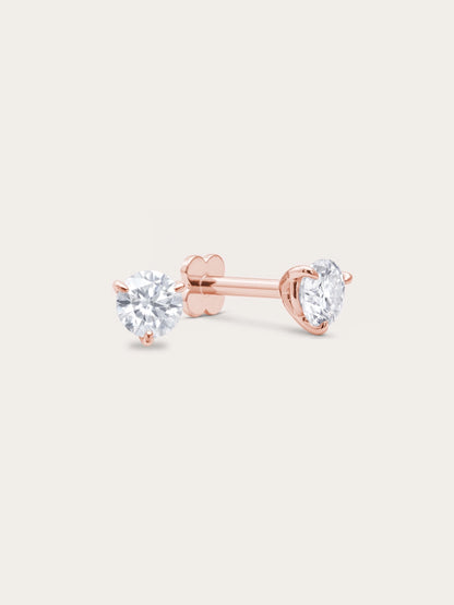 Solitaire Moissanite Flatback Earring (0.25ct)