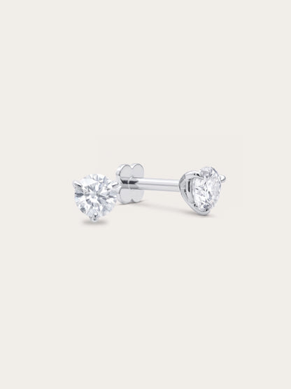 Solitaire Moissanite Flatback Earring (0.25ct)