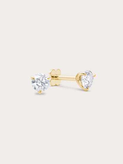 Solitaire Moissanite Flatback Earring (0.25ct)