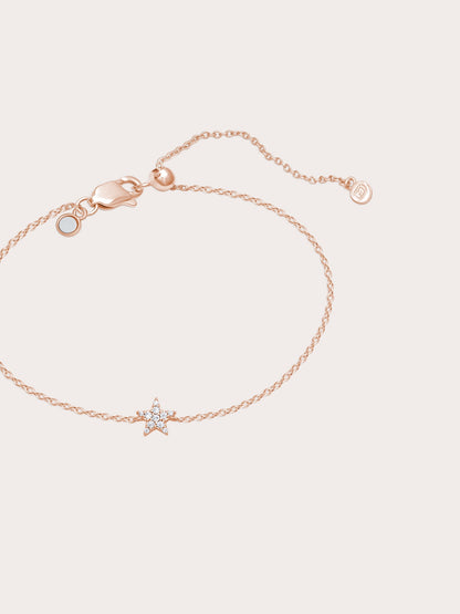 Star Bracelet Reversible 18K Rose Gold Moissanite – Mondays Made Flower & Birthstone Jewelry Singapore