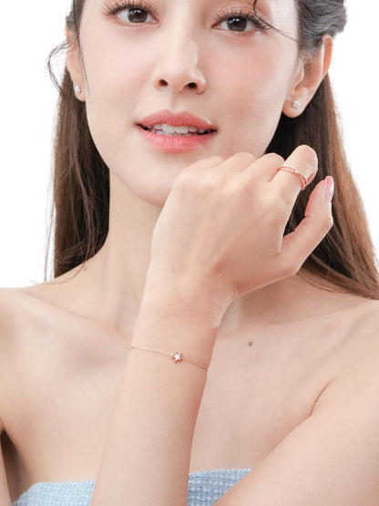 Star Bracelet Reversible 18K Rose Gold (4) – Mondays Made Flower & Birthstone Jewelry Singapore