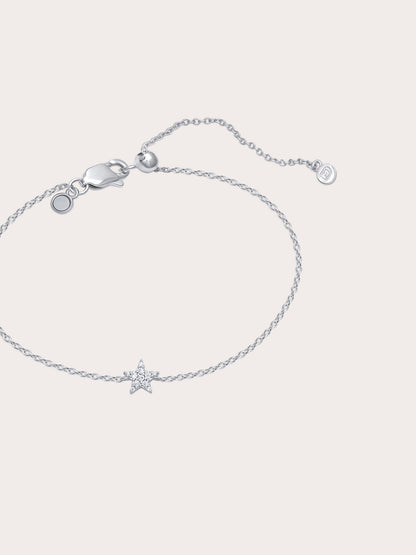 Star Bracelet Reversible S925 Silver Rhodium Moissanite – Mondays Made Flower & Birthstone Jewelry Singapore