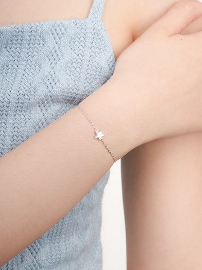 Star Bracelet Reversible S925 Silver Rhodium (2) – Mondays Made Flower & Birthstone Jewelry Singapore