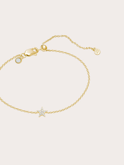 Star Bracelet Reversible 18K Gold Moissanite – Mondays Made Flower & Birthstone Jewelry Singapore