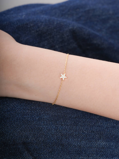 Star Bracelet Reversible 18K Gold (1) – Mondays Made Flower & Birthstone Jewelry Singapore
