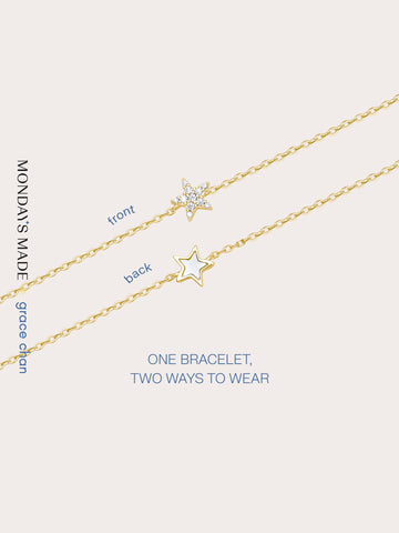 Star Bracelet 18K Gold Bracelets – Mondays Made Flower & Birthstone Jewelry Singapore
