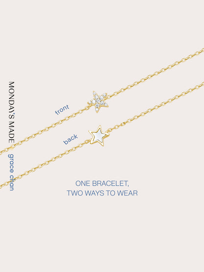 Star Bracelet 18K Gold Bracelets – Mondays Made Flower & Birthstone Jewelry Singapore