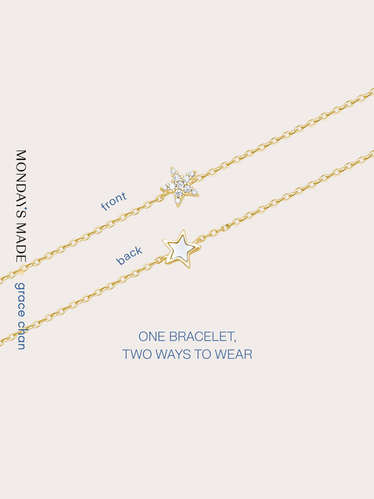 Star Bracelet 18K Gold Bracelets – Mondays Made Flower & Birthstone Jewelry Singapore