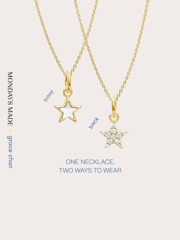 Star Necklace Necklaces 18K Gold – Mondays Made Flower & Birthstone Jewelry Singapore