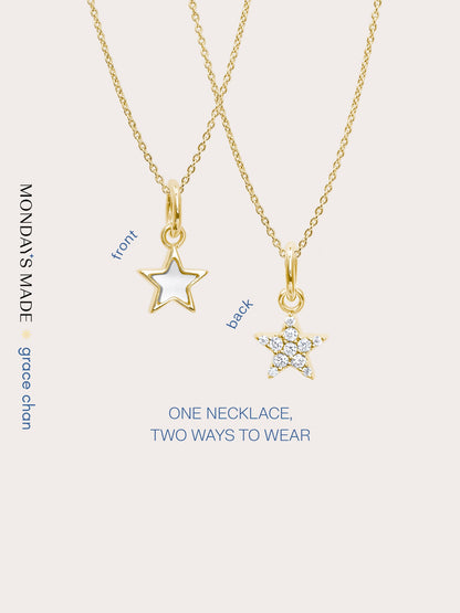 Star Necklace Necklaces 18K Gold – Mondays Made Flower & Birthstone Jewelry Singapore