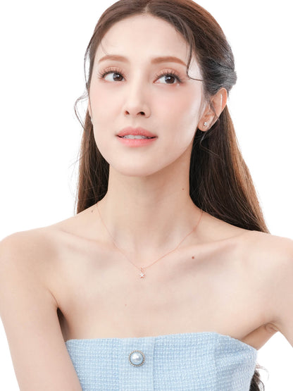 Star Necklace Reversible 18K Rose Gold (2) – Mondays Made Flower & Birthstone Jewelry Singapore