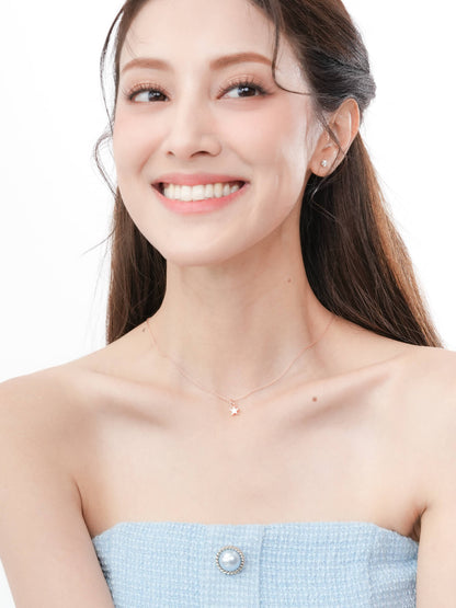 Star Necklace Reversible 18K Rose Gold (3) – Mondays Made Flower & Birthstone Jewelry Singapore