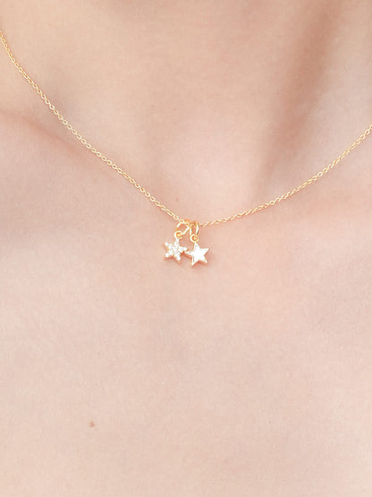 Star Necklace Reversible 18K Gold (5) – Mondays Made Flower & Birthstone Jewelry Singapore