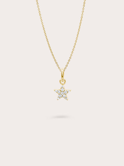 Star Necklace Reversible Pave 18K Gold – Mondays Made Flower & Birthstone Jewelry Singapore