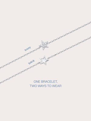 Star Bracelet S925 Silver Rhodium Bracelets (2) – Mondays Made Flower & Birthstone Jewelry Singapore