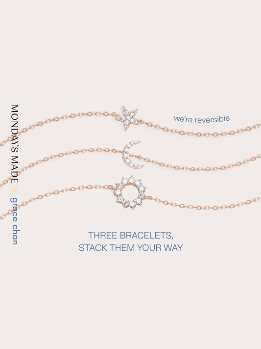 Sun, Moon & Star Bracelet Set