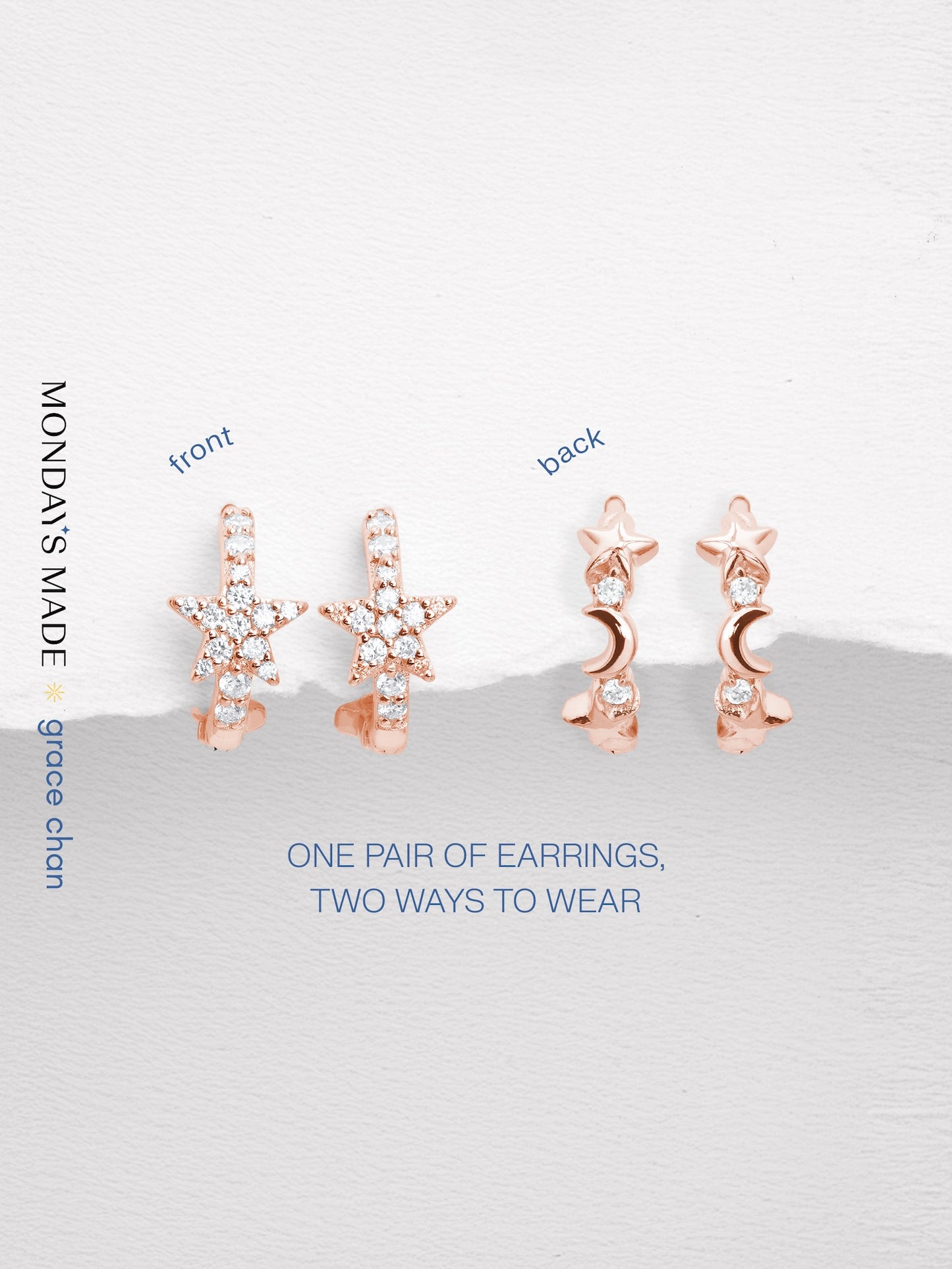 Starlight Huggie Earrings - Reversible