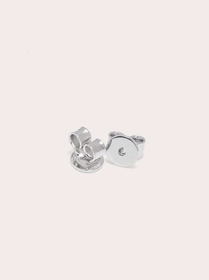 Stud Backing S925 Silver Rhodium – Mondays Made Flower & Birthstone Jewelry Singapore