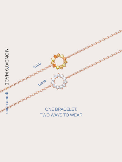 Sun Bracelet 18K Rose Gold Bracelets – Mondays Made Flower & Birthstone Jewelry Singapore